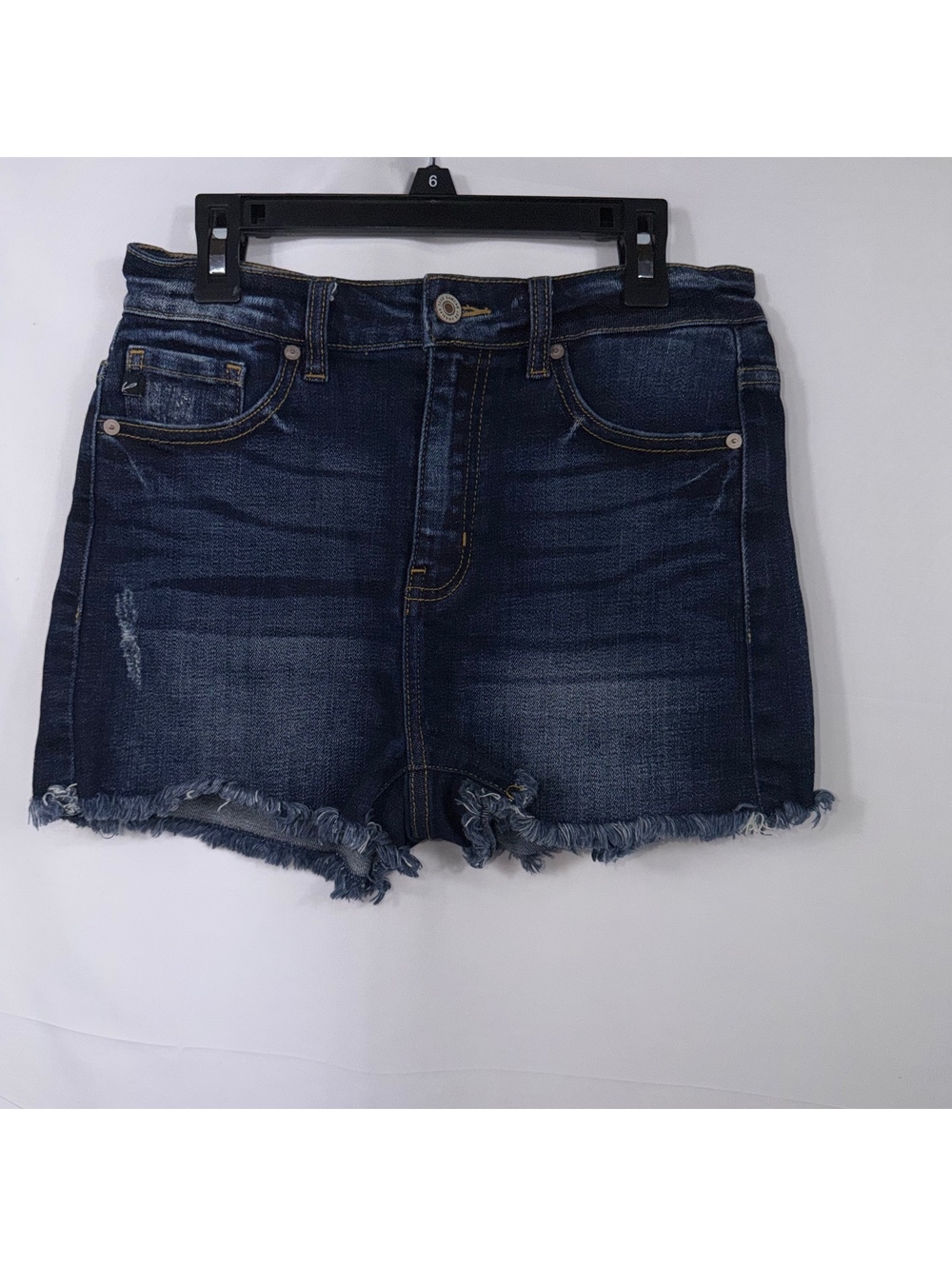 KanCan Distressed Denim Shorts Medium Frayed Hem